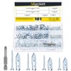 Mardatt 200Pcs[100 Set] Self Drilling Drywall Anchors with Screws, 12x30mm