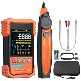 Proster Netzwerkkabel-Tester PoE mit VA Farbdisplay, Kabel-Längenmessung, NCV-Erkennung, Digital & Analog Suchmodus, PoE-Spannungstest für CAT5, CAT6 CAT7 CAT8 Ideal für IT-Profis Netzwerktechniker