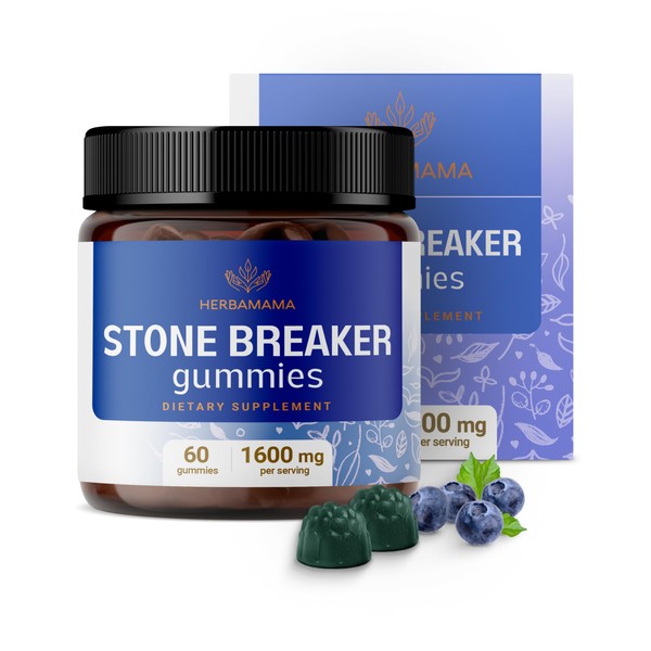 HERBAMAMA Chanca Piedra Stone Breaker Gummies - 1600mg Chanca Piedra
