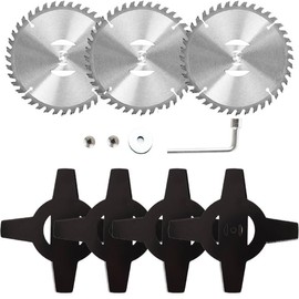 Manganese Stainless Steel Round Weed Wacker Saw Blade Attachments,Lawn Tool Weed Eater Universal Lawn Mower,Mower Metal Blades Brush Cutter Blades Grass Trimmer Electric Replacements Edger Heads