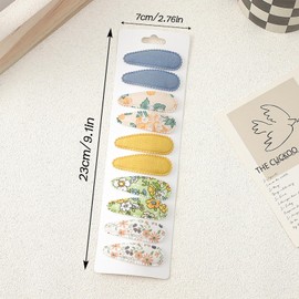 SURALIN 10 Pairs/20 Pieces Baby Hair Clips for Toddlers and Girls, Cute Handmade Toddler Hair Clips for Babies and Toddlers