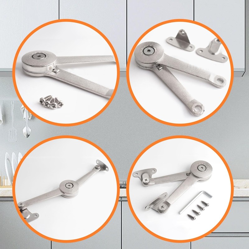 Oiieco Pack of 2 Lid Support Hinge 360° Flap Holder