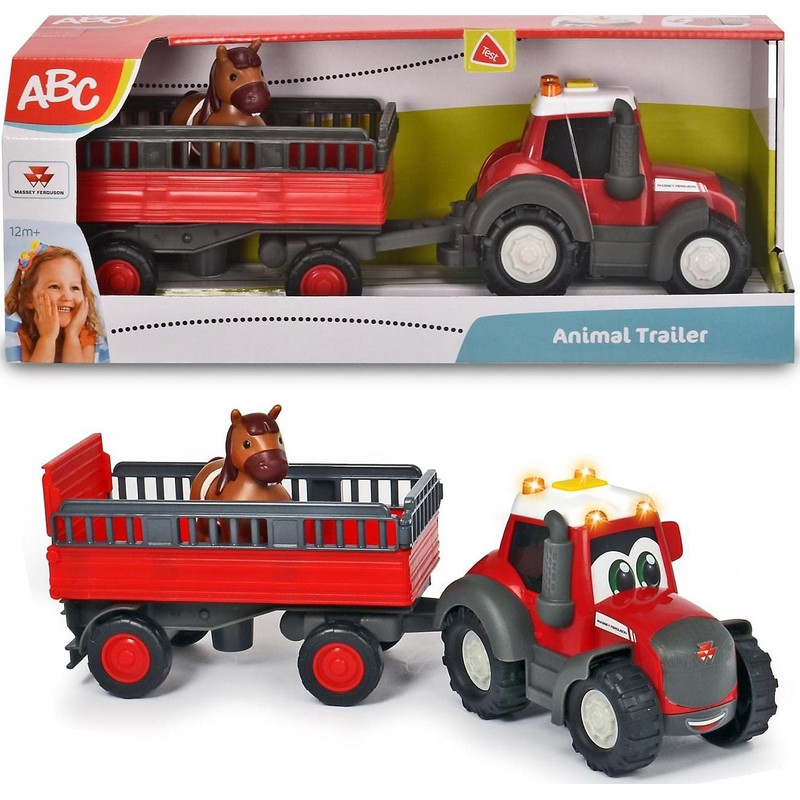 DICKIE toys 204115002 ABC Massey Ferguson Animal Trailer