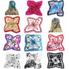 QUUPY 10 Pack Women's Silk Square Neck Scarf 50 x