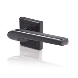 Yale Square Door Handle 7 Black Siena Euro Cylinder Passage