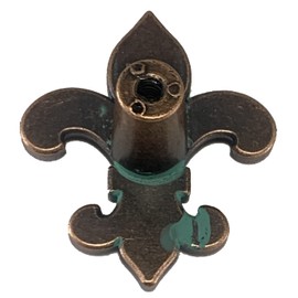 Set of 6 Elegant Fleur De Lis Cabinet Knob in Raven Black