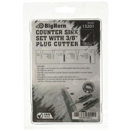 Big Horn 13201 Counter Sink Set with 3/8 Plug Cutter