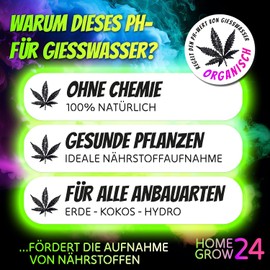 HOMEGROW24 PH Minus 500 ml, Organic pH Reducer for Optimal Plant Growth, with Effective Microorganisms, Lactic Acid Bacteria, 100% Natural without Chemicals