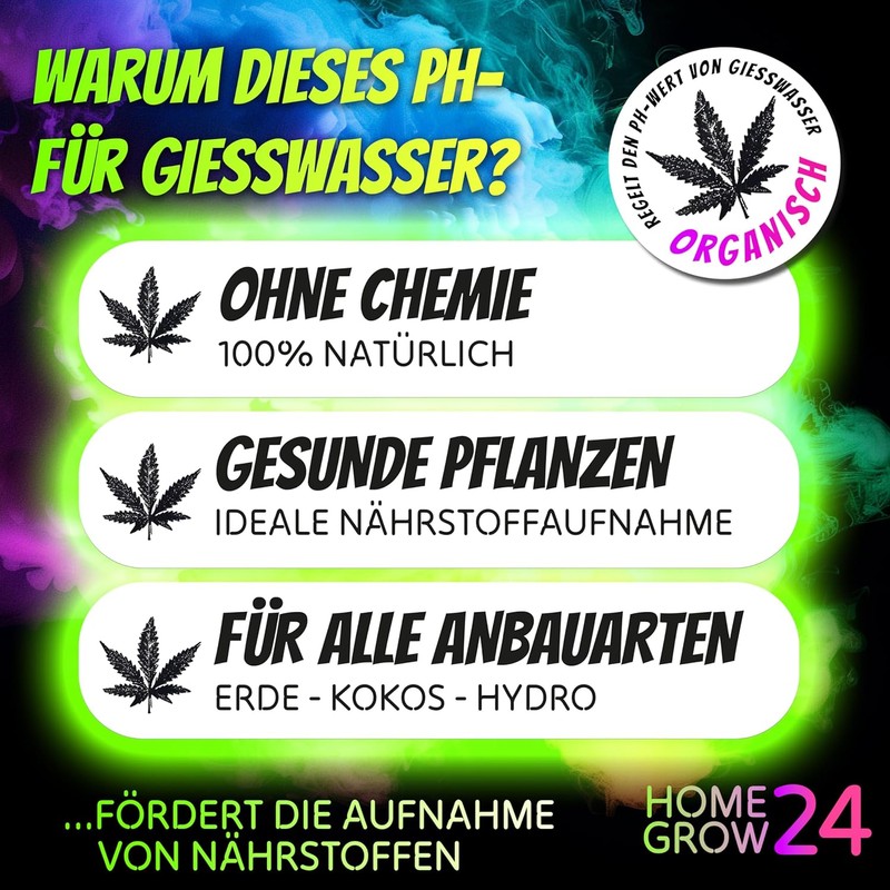 HOMEGROW24 PH Minus 500 ml, Organic pH Reducer for Optimal