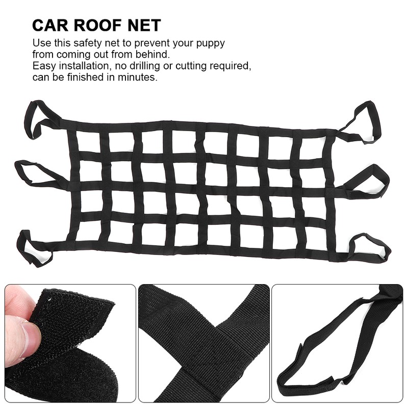 Multifunction Car Roof Net Soft Hammock Tailgate Cargos Mesh Fits
