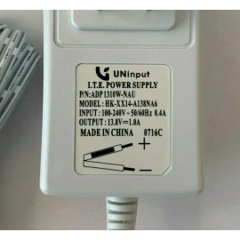 UNinput NEW AC to DC Power Supply Adapter (UNinput ADP1310W-NAU) 13.8VDC 1.0Amp