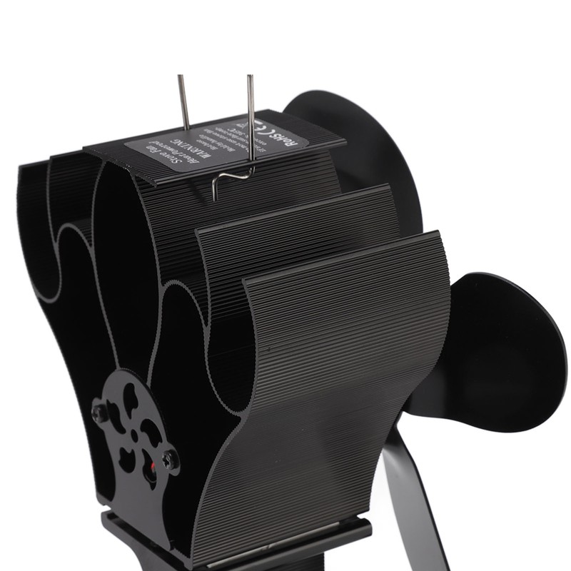 Heat Powered Stove Fan Self Starting Heat Resistant Aluminum Alloy