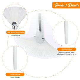 6Pcs Facial Fan Brushes Esthetician - Fan Brush Makeup Mask Brushes for Facials Soft Face Mask Brush Applicator for Mud Cream, Loose Powder, Highlighting and Blush