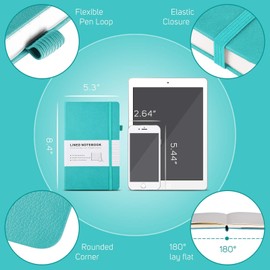 MALEDEN 7 Pack Lined Journal Notebook, Hardcover PU Leather Notebook for Men Women, 1...