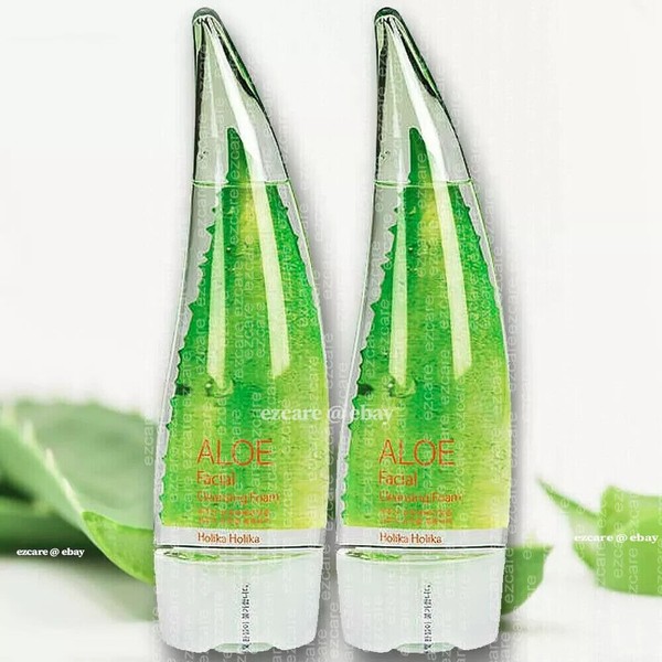 Holika Holika Aloe Facial Cleansing Foam 5.07oz/150ml (2 PACK)