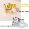 KeyStyle Letter S Rings for Women, Bold Initial Rings Platinum