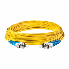 SpeedyFiberTX 12-Pack 9 Meter Duplex Singlemode FC/U to FC/U Fiber Patch Cable, Corning SMF-28 9/125um Ultra Optical Fiber, OS1/OS2 Compatible, Yellow LSZH Cable Jacket