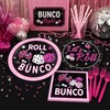 Bunco Party Supplies Decorations - 96 Pcs Game Night Plates