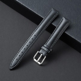 Lzwldan Leather Watch Bands Compatible with Garmin Lily 2, 14mm Soft Genuine Leather Strap Sport Replacement Wristband for Garmin Lily 2 / Lily 2 Classic/Active for Women Men