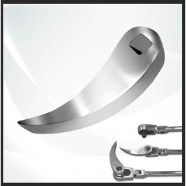 Rabtcaty Pry Bar Wrench Adapter Head & Crowbar Tool-3/8" Ratchet Adapter for Tight Spaces, Adjustable Angle Heavy-Duty Demolition Tool with Extra-Strong Steel (Compact Ratchet Pry Bar Attachment).