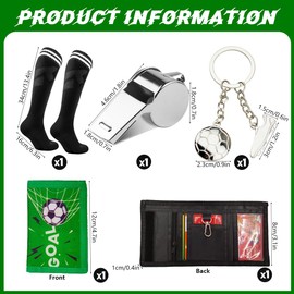 DRJCKOLOTH Referee Set, Football Sports Referee Card Set, Referee Card Set, with Yellow & Red Card, Whistle Cord, for Football Game, School Sports