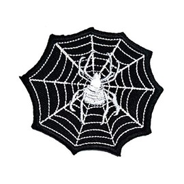 Black Spider Web Insect Animals Patch Cartoon Stickers Embroidery Iron On Sewing Logo Jacket Polo T- Shirt Hat Backpacks Patch Animals Applique Embroidered Iron On Sew On Badge (13)