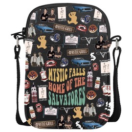 JTOUK Vampire TV Show Inspired Gift, Vampire Fandom Gift, TVD Merchandise Gift, Mystic Falls Home Of The Salvatore Shoulder Bag, Mystic Falls Cb Eu