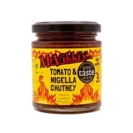 Mr Vikki’s Tomato & Nigella Chutney - 220g Jar | Award-Winning Sweet & Sour Chutney with Nigella Seeds | Made in Cumbria