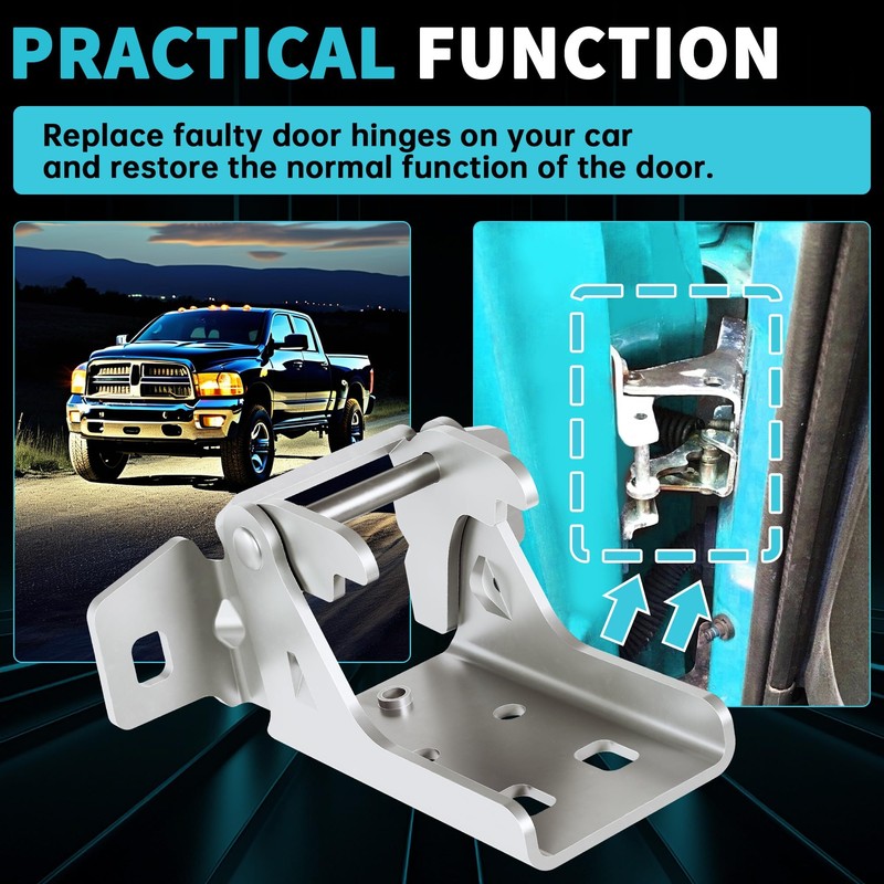 ECOTRIC Front Lower Door Hinge Assembly Compatible with 1996-2002 Dodge