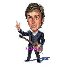 Unbranded PAUL MCCARTNEY GLOSSY CARTOON MAGNET REFRIGERATOR LOCKER BEATLES MAN CAVE GIFT