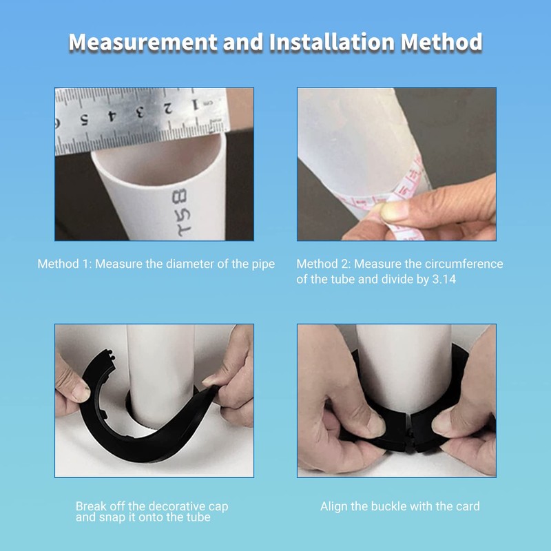 MroMax 25mm Pipe Cover, Black Pipe Collar Flange Pipe Hole