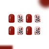 24Pcs Fall Press on Nails Short Square Fake Nails Thanksgiving