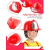 2 Pcs Kids Fire Hat Red Firefighter Hat Plastic Fireman