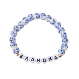 GINAZL Grandma Bracelet, Mothers Day Gifts for Grandma Birthday Gift nana Birthday Gifts Pregnancy Announcement Christmas Valentines Day Gift for Grandmother (GM)