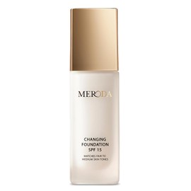 MERODA Changing Foundation SPF 15 [Light to Medium Skin] - Foundation Colour Changing - Colour-Changing Foundation for Mature Skin - Make Up Skin Tone Matching - Foundation Face Make Up