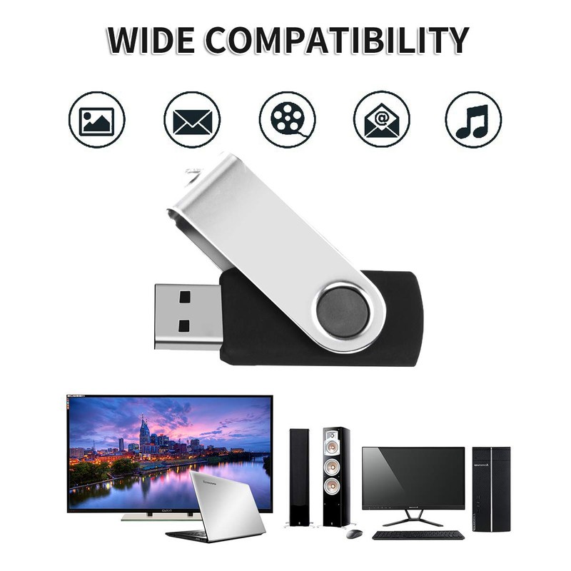 AreTop USB Sticks 16 GB Pack of 10 Rotate Metal