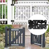 QWORK Heavy-Duty Self-Closing Gate Kit - 2 Sets, Hinges and