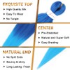 Blue Braiding Hair 26 Inch Pre stretched Braiding Hair Extensions