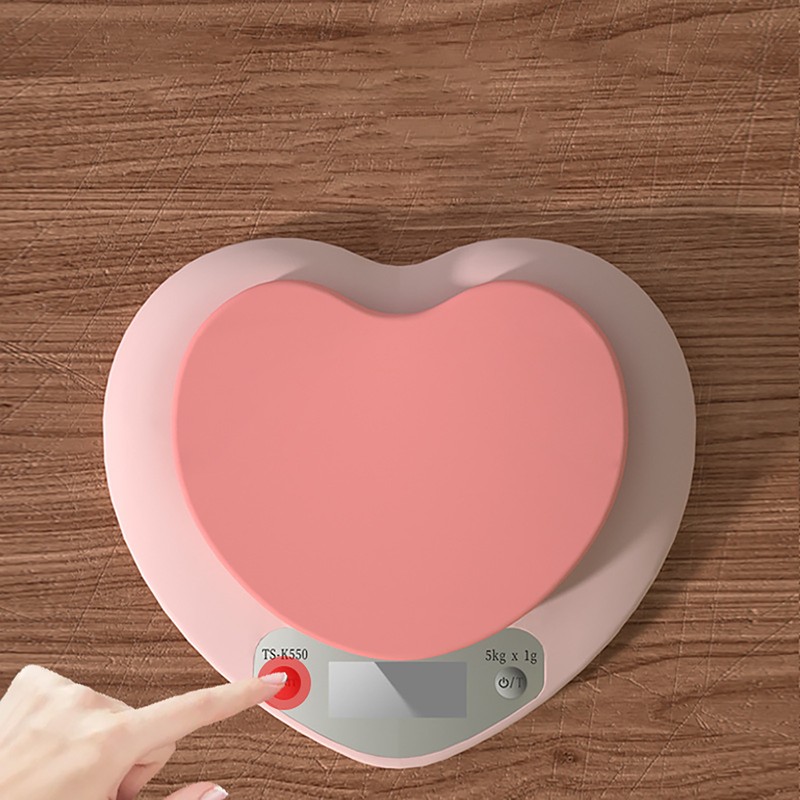 Digital Food Scale HD LCD Display 3 Units Accurate Heart