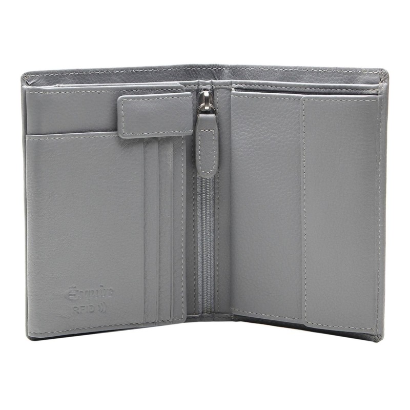 Esquire Viktoria RFID Leather Wallet 10 cm, grey