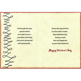 Gold Foil Swirls and Maroon: Grandson - Designer Greetings Valentine's Day Card