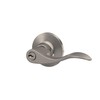 Lock Scout Wave Lever with Round Trim Keyed Entry Door