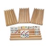 SUTIMSHE Natural Wood Domino Racks, Domino Tiles Holders,Domino Trays Set
