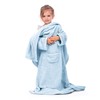 DecoKing Lazy TV Blanket, Microfibre Fleece Blanket with Sleeves, Pockets