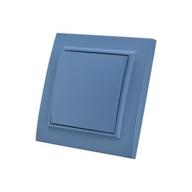 On/Off Switch, 1-Gang Blue Wall Switch, Mechanical Wall Switch 86 mm, Standard Switch 10 A, 250 V EP-000