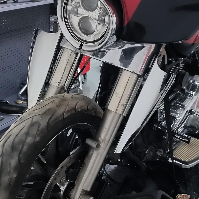 HDBUBALUS Front Fork Mount Wind Deflectors Compatible with 1995-2023 Harley