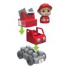 CoComelon, CCM131 4-Piece Brick Construction Vehicle with Figure J.J Fire