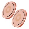 [2 Pack] Glossy Rounded Edges Cell Phone Ring Holder Stand,360