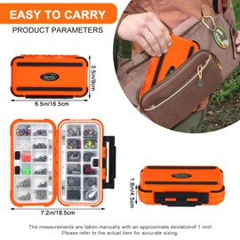 Leeko 316 Pieces Fishing Tackle Set with Waterproof Fishing Case Including Lead Hooks, Lead Drops, Swivels, Pins, Holding Beads, Space Beans for Bass, Trout, Pike
