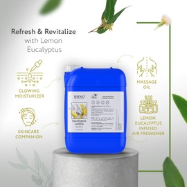 HBNO Lemon Eucalyptus Essential Oil - 8.8 lbs (4kg) - Ideal for Diffusers, Cleaning Agents, Deodorizers, and Flavoring Agents.